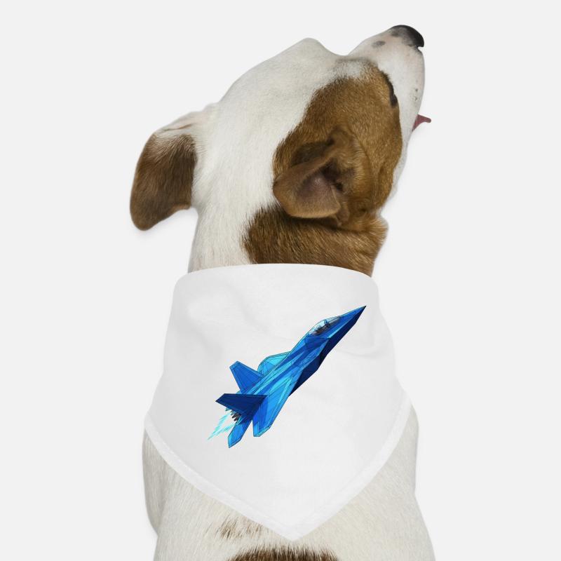 Blue Geometry Jet Dog Bandana