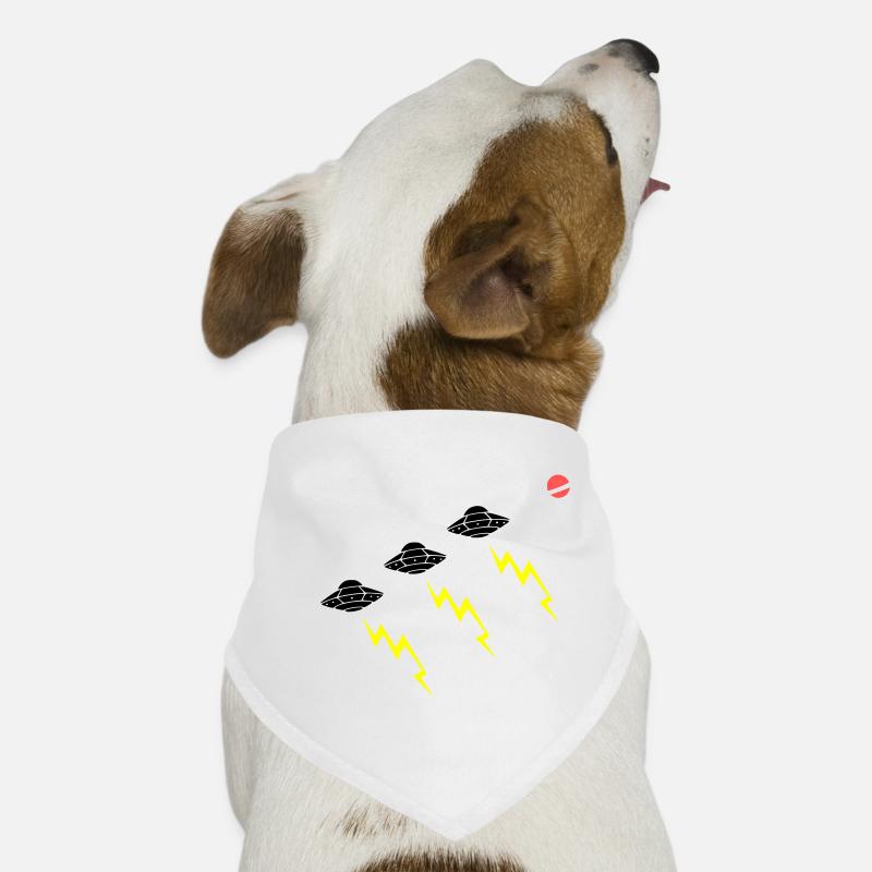 UFO Invasion Lightning Attack Alien Vector Dog Bandana