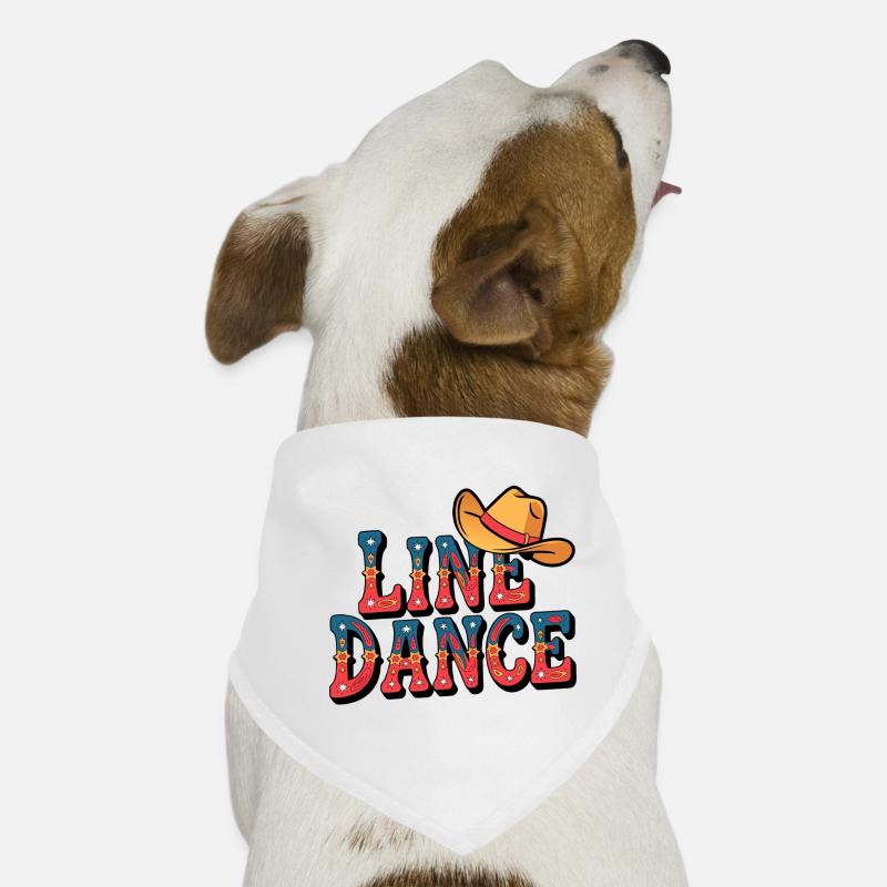 Lone Dance Cowboy Text mit Hut Hunde-Bandana