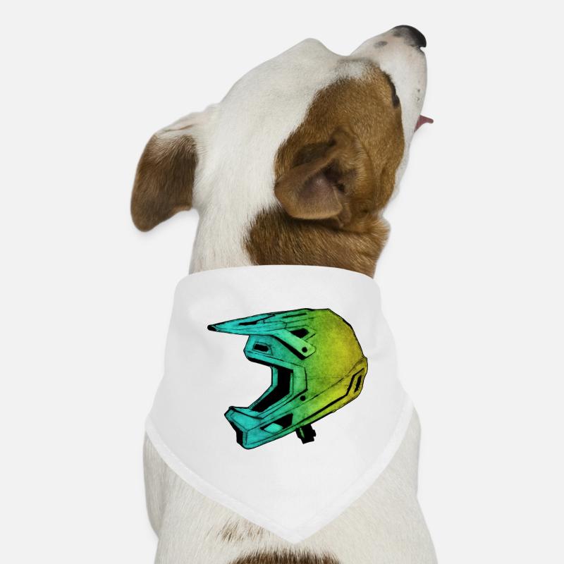 MTB FullFace Helm - handgeschnitzte Druckvorlage Hunde-Bandana