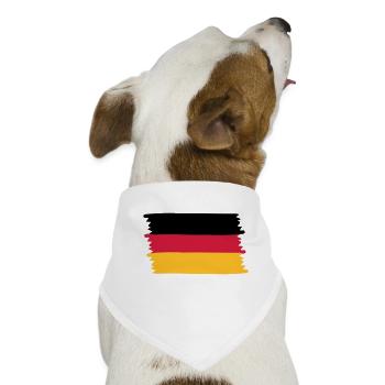 Deutschland - Hunde-Bandana - Weiß - Vorne