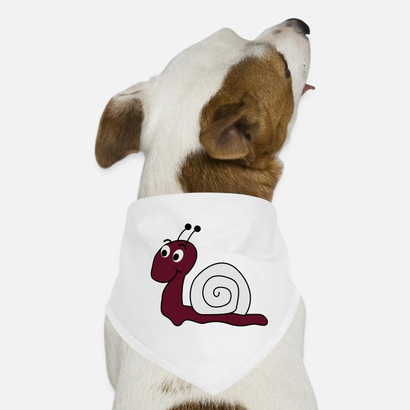 coole Schnecke - Hunde-Bandana - Weiß