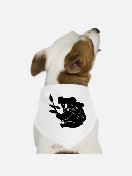 koala - Dog Bandana - white