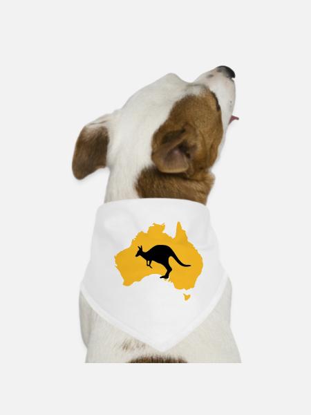australia - Dog Bandana - white