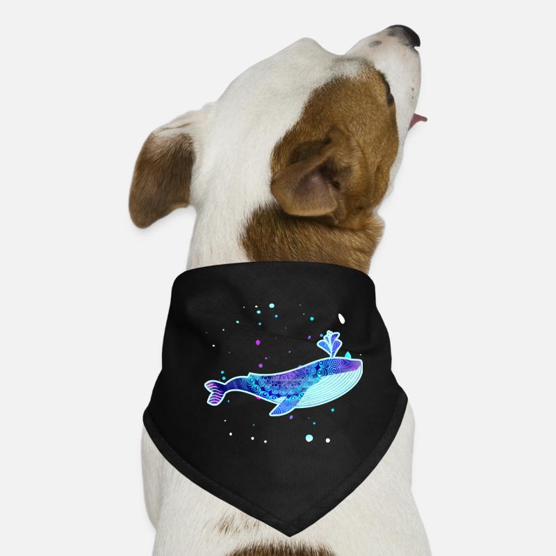 Tons pastel motif baleine bleue Bandana pour chien