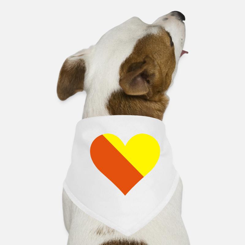 LENS Herz - Hunde-Bandana - Weiß