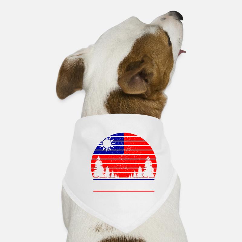 Taiwan - Hunde-Bandana - Weiß