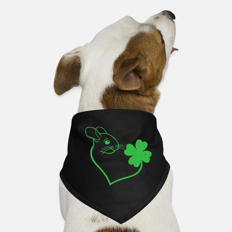 Chinchilla Cloverleaf Coeur Trèfle Bandana pour chien