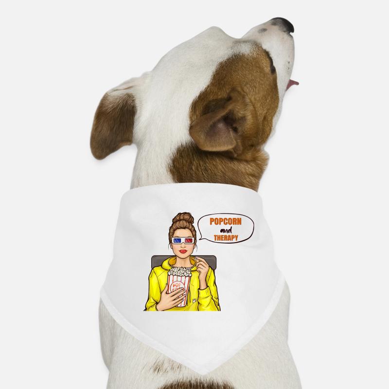 Le pop-corn est moins cher que Therapy Cinema Fan Bandana pour chien