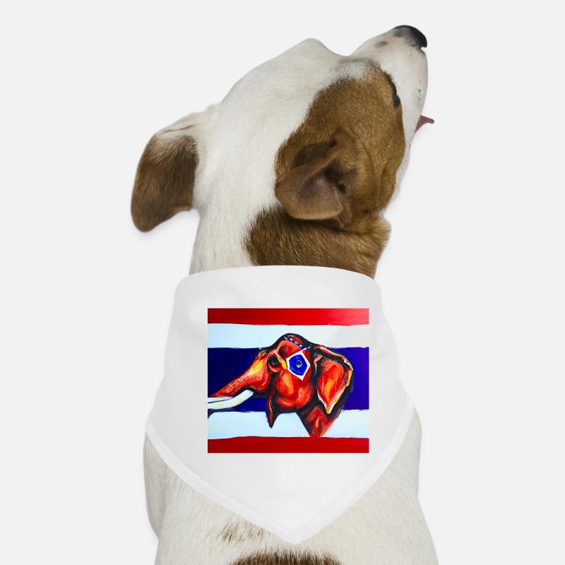 elefant thaiflagge Hunde-Bandana
