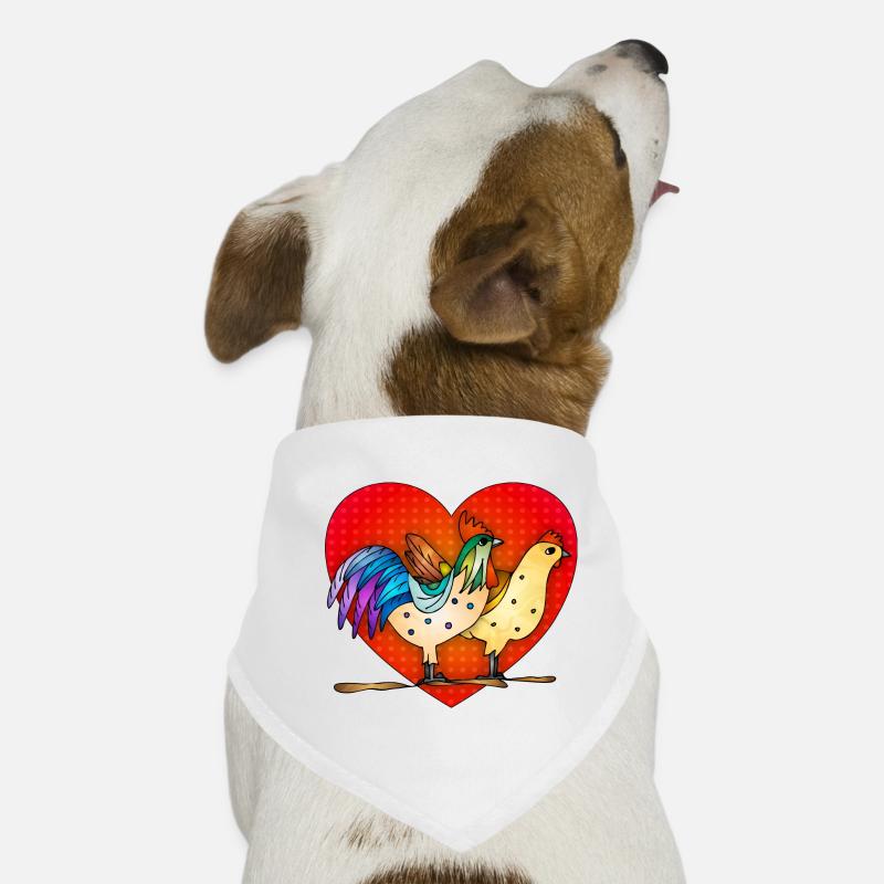 Poule et coq Bandana pour chien