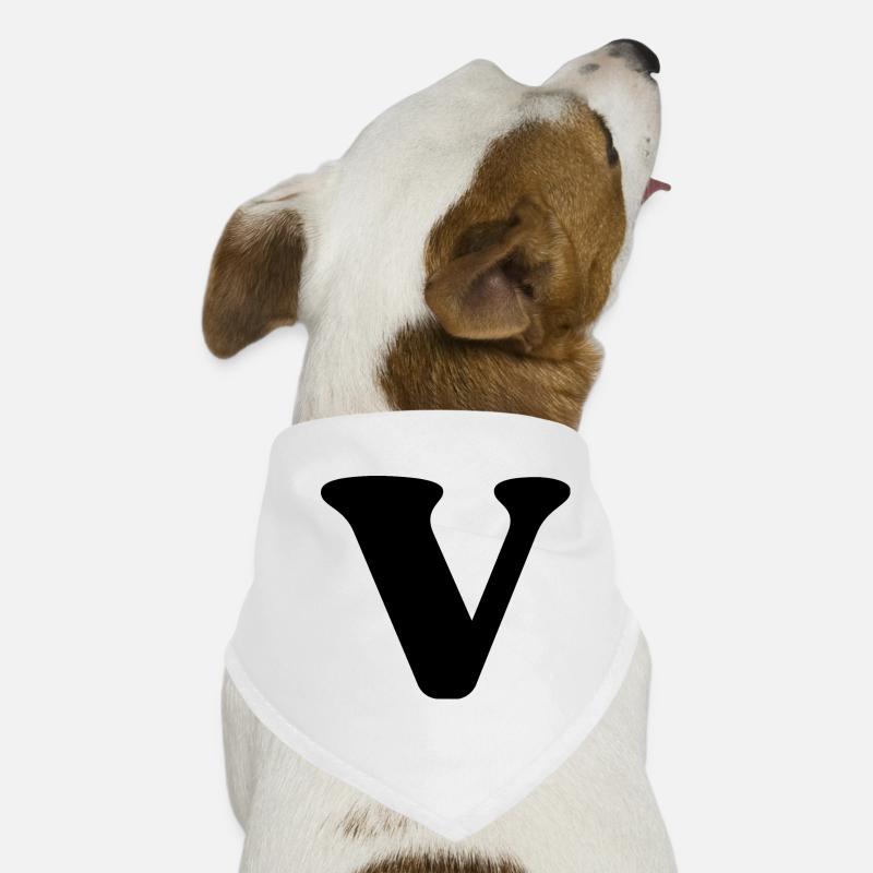 Buchstabe v Hunde-Bandana