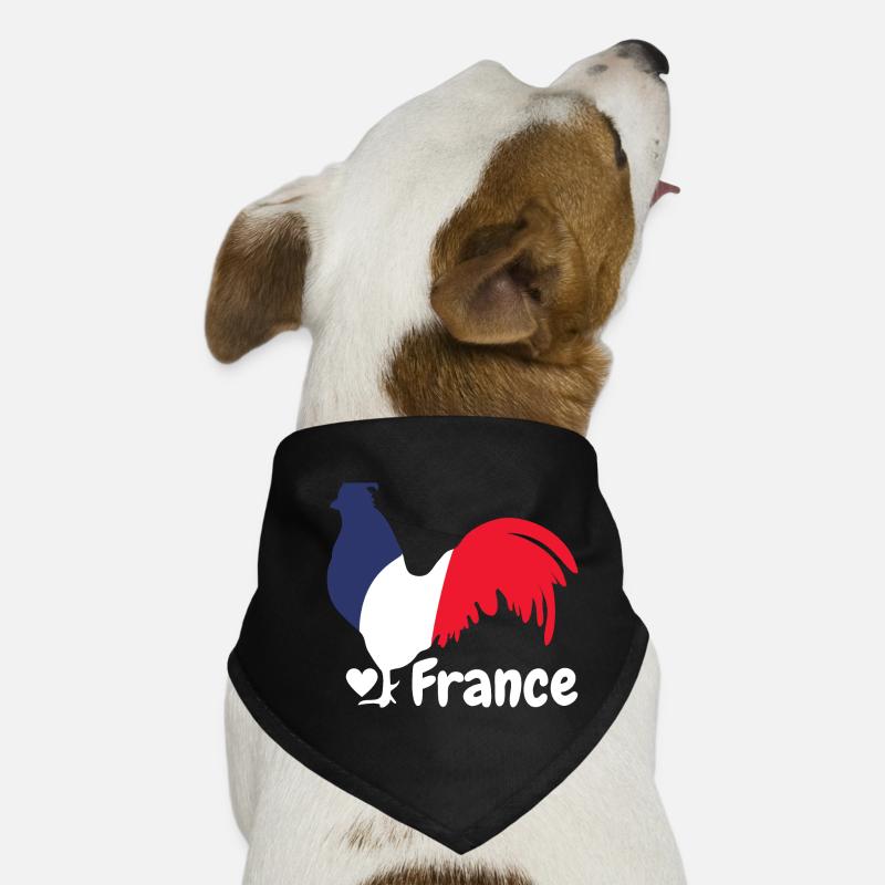 French rooster blue white red Dog Bandana