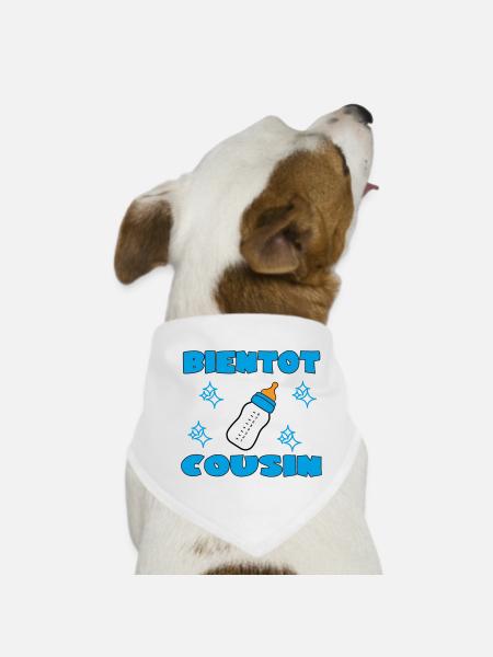 BALDIGER COUSIN - Hunde-Bandana - Weiß - Vorne