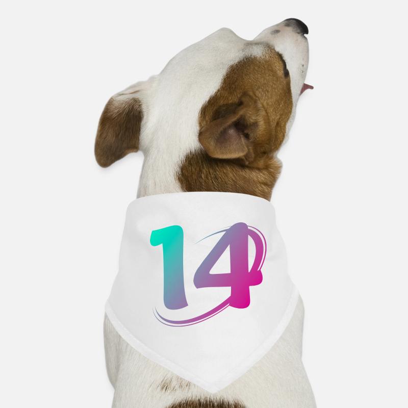 Numéro 14 multicolore Bandana pour chien