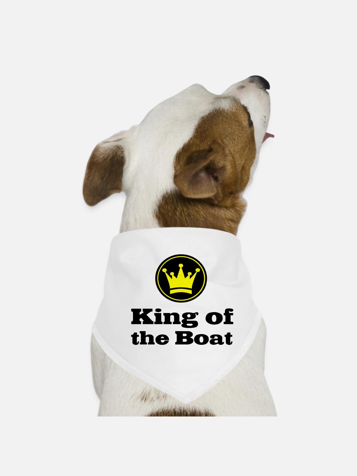 Boat - Dog Bandana - white - Front