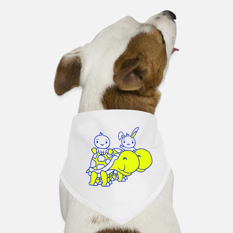 2 Bunny Bird Big Giant Turtle Waving Team Dog Bandana