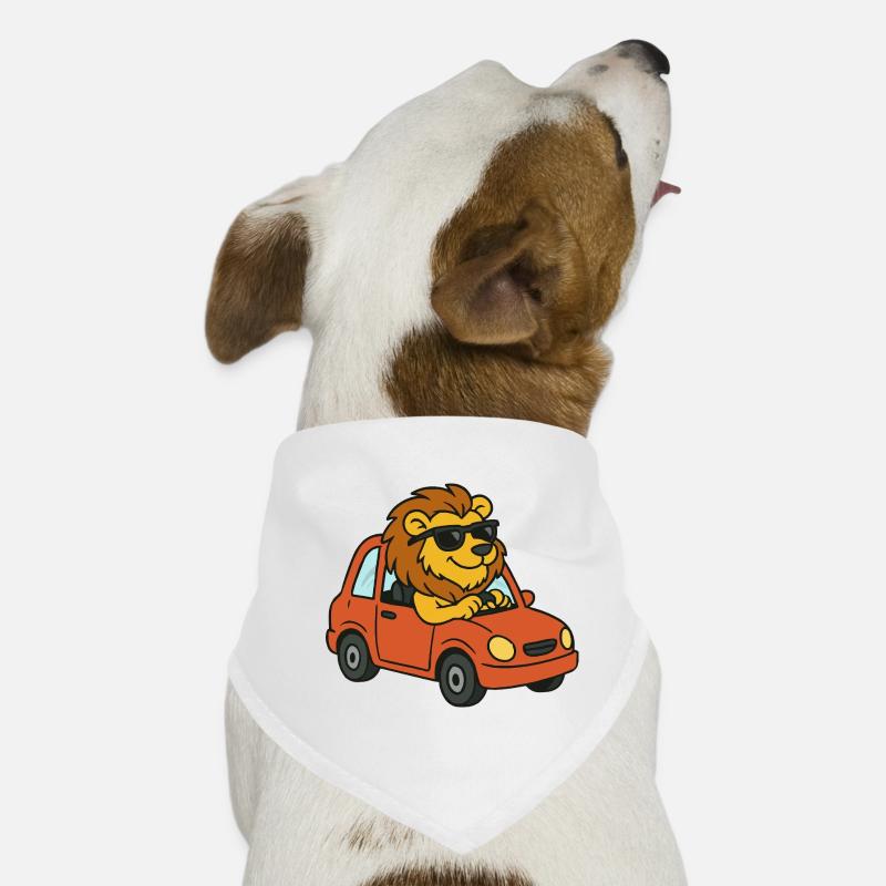 loewe auto - Hunde-Bandana - Weiß