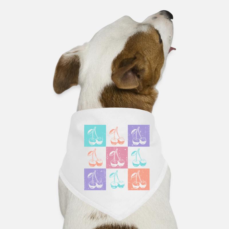 Kirschen Bunte Sommerfarben Hunde-Bandana