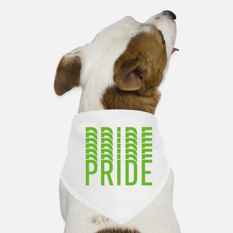 Lime Green Pride Textdesign Hunde-Bandana