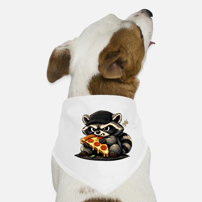 Pizza-Raccoon mit Hut Hunde-Bandana