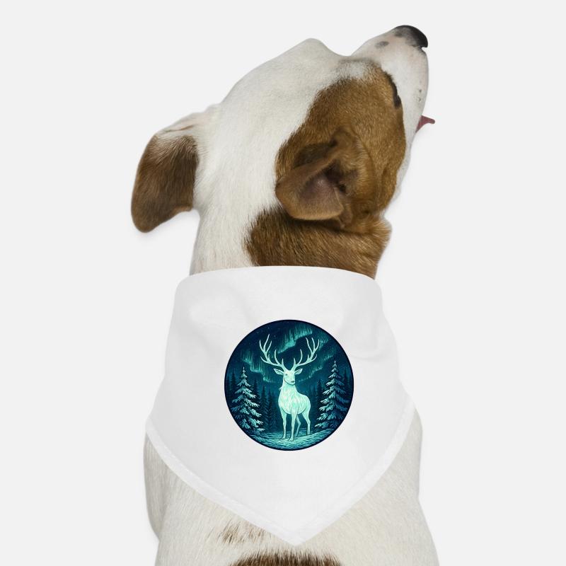 Orignal des aurores boréales dans la forêt Bandana pour chien