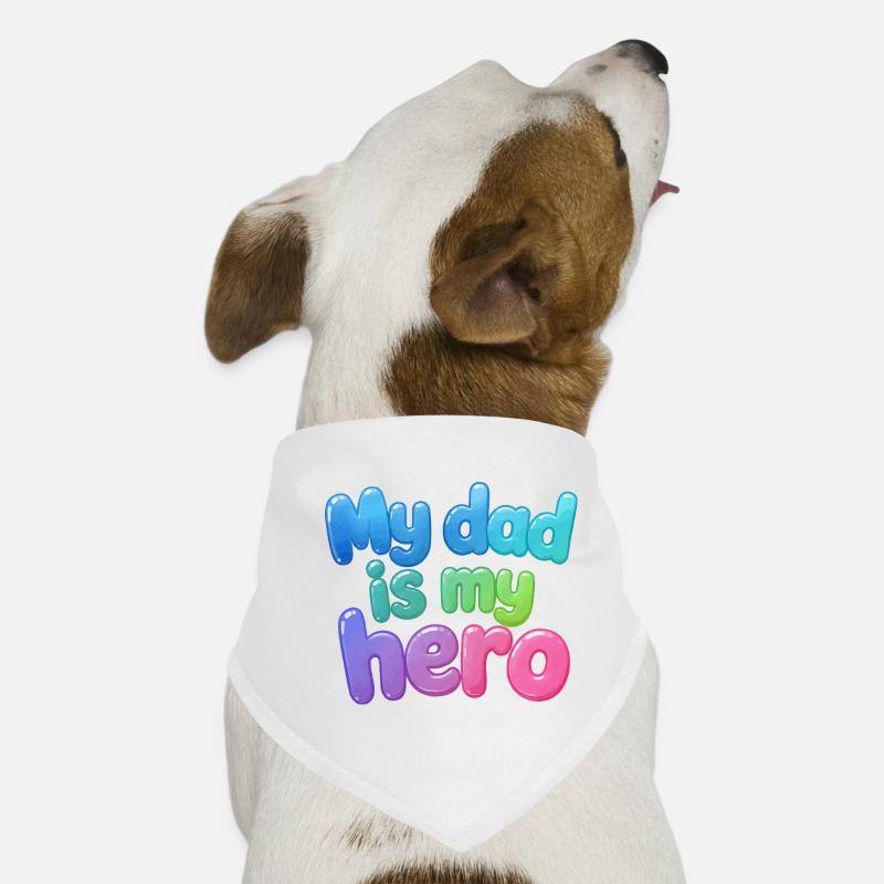 Mon père est mon héros Bubbel Design Bandana pour chien