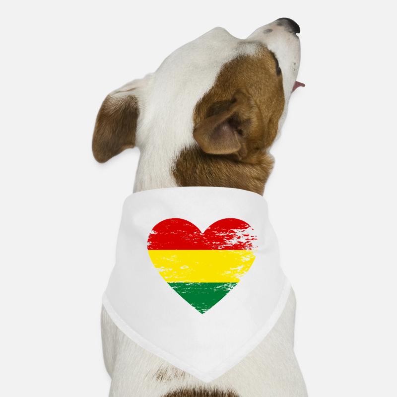 Cœur du drapeau bolivien utilisé Bandana pour chien