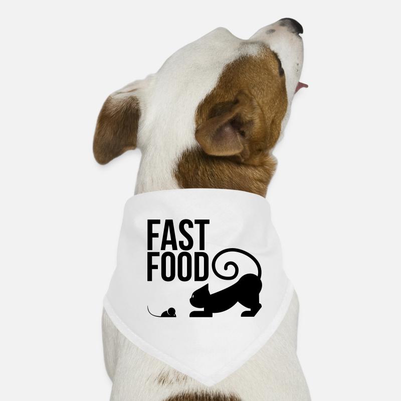 restauration rapide - chat avec la souris Bandana pour chien