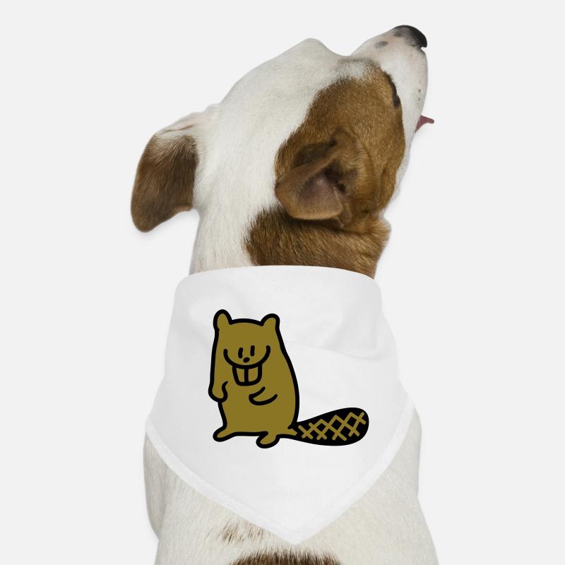 Biber - Hunde-Bandana - Weiß
