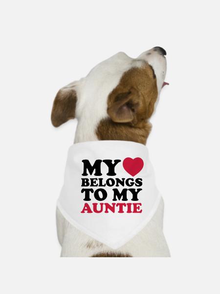 MHBTM auntie - Dog Bandana - white