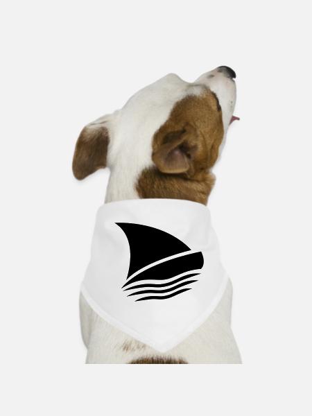Sailingboat - Dog Bandana - white - Front