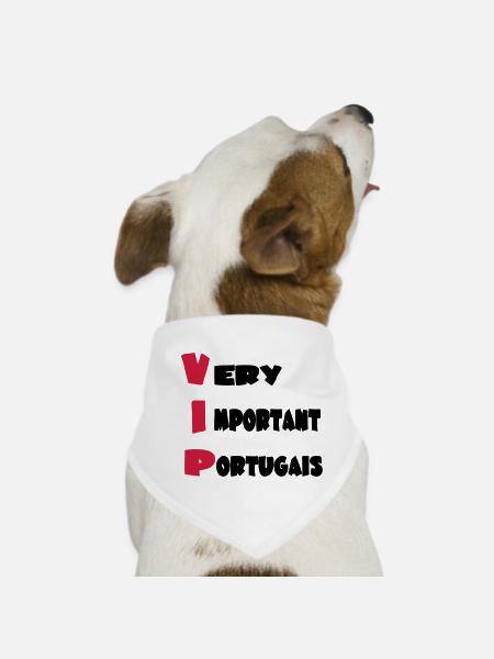 Very important _portugais - Bandana pour chien - blanc