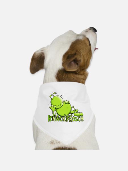 Knackfrosch - Hunde-Bandana - Weiß - Vorne