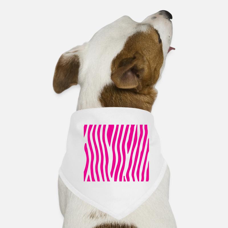 Rosa Zebra Hunde-Bandana
