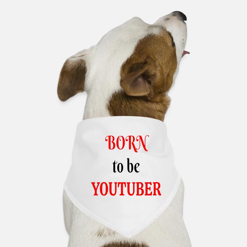 Born to be a Youtuber Dog Bandana
