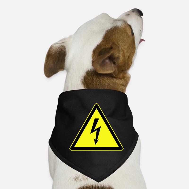 Avertissement de danger électrique, danger électrique Bandana pour chien
