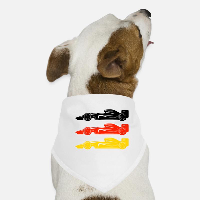 Drapeau de voiture de course de course de formule Allemagne Bandana pour chien