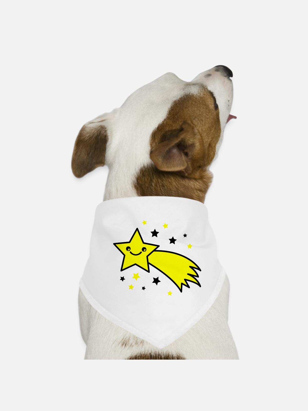 Étoile filante - Bandana pour chien - blanc - Devant