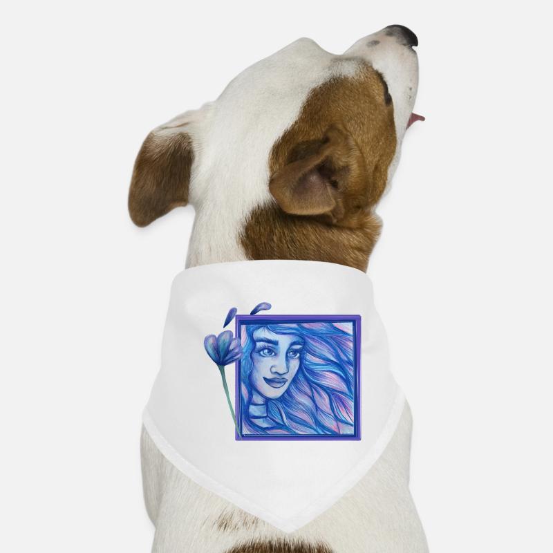 Déesse du vent Bleu Bandana pour chien