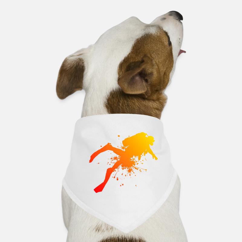 Plongée Libre Plongée Plongée Homme Plongeur Hommes - Bandana pour chien - blanc