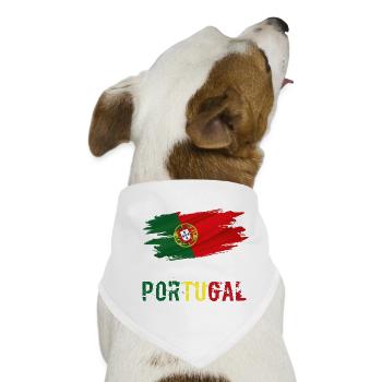 Flagge Patriot Geschenk Heimat Land Fahne Portugal - Hunde-Bandana - Weiß - Vorne
