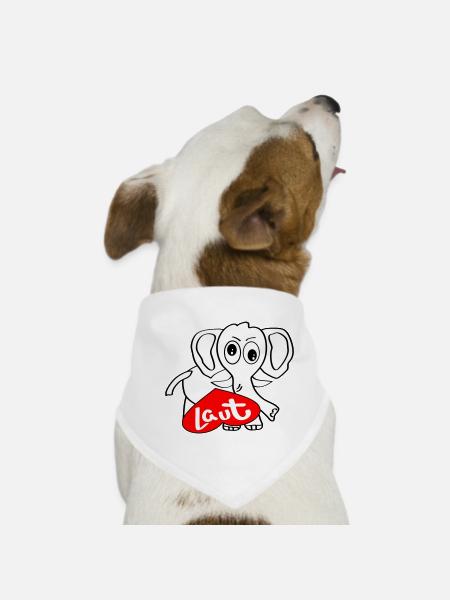 Proboscis - Dog Bandana - white - Front