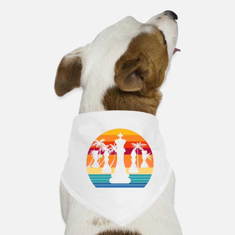 Schach Retro Sunset Hunde-Bandana