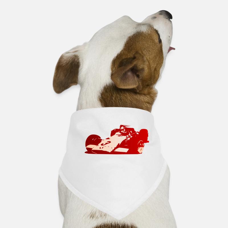 Roter Rennwagen Hunde-Bandana