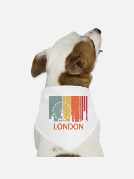 London - Hunde-Bandana - Weiß