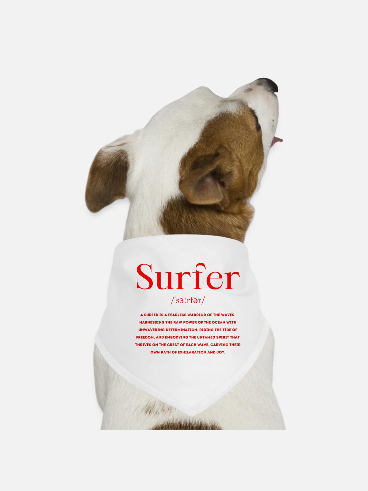 Surfer Definition - Dog Bandana - white - Front