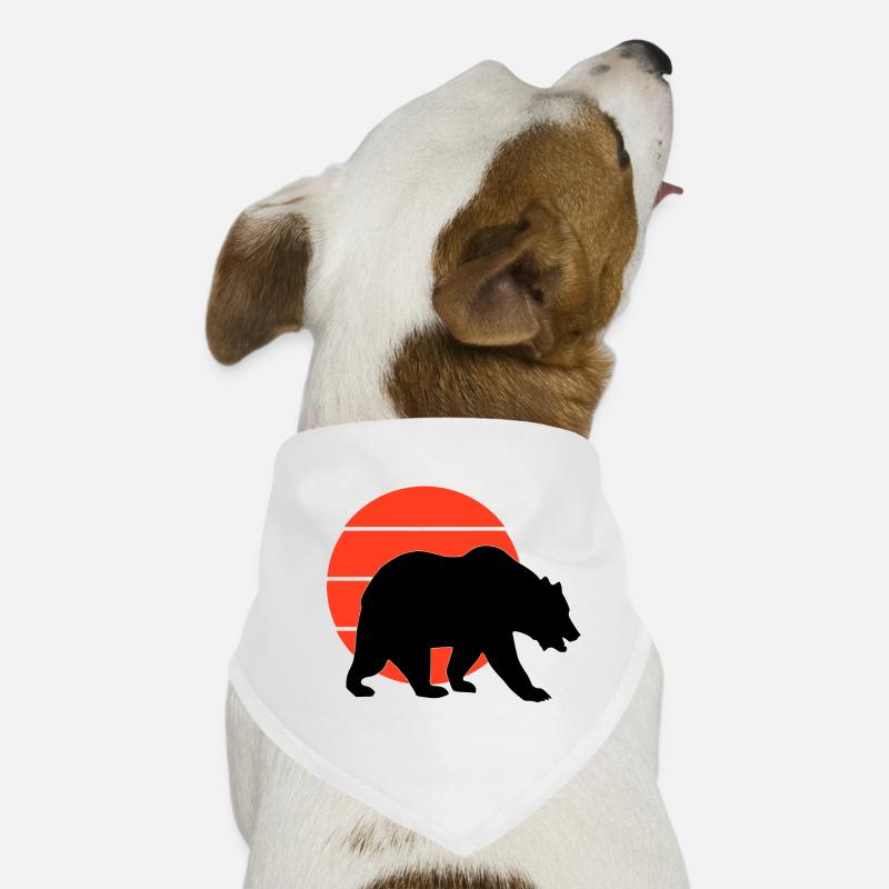 Vitage Bear Retro Sunset Dog Bandana