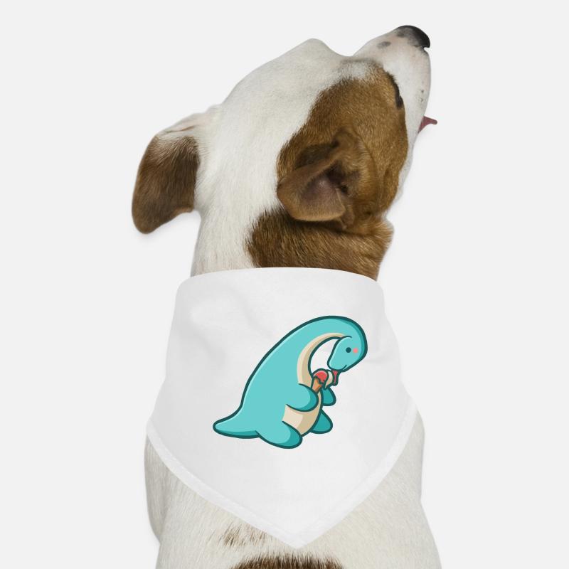 hugadino dino eats ice cream, cute dinosaur Dog Bandana