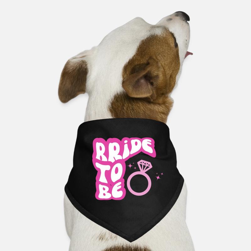 Bride to be rose Bandana pour chien